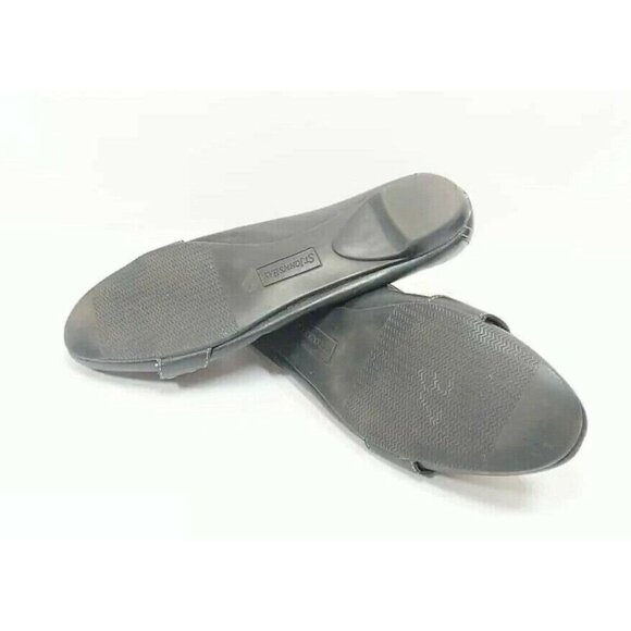 St John's Bay Flats Women's Size 8.5 Med Black Leather Loafers - Picture 6 of 8